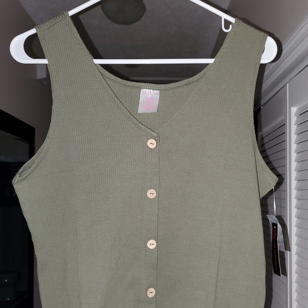 No Boundaries Ribbed Tank Top Juniors